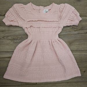 Janie & Jack Blush Knit Kids Dress